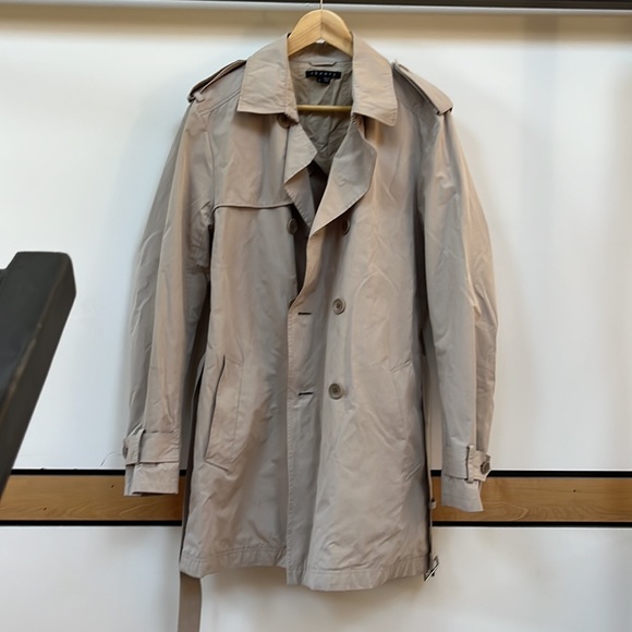 Men’s Theory mid length trench -size Large - Picture 4 of 7